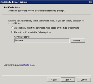 Certificate Import Wizard